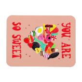 Valentijnse  Je bent zo'n goed snoep hart Magneet (Horizontaal)