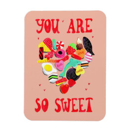 Valentijnse  Je bent zo'n goed snoep hart Magneet