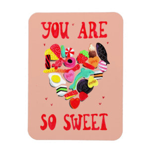 Valentijnse Je bent zo'n goed snoep hart Magneet