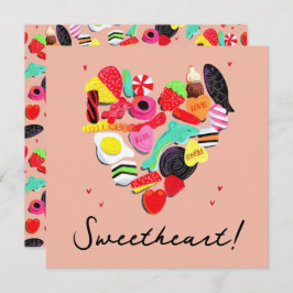 Valentijnse  Je bent zo'n snoep hartvakantie Feestdagenkaart