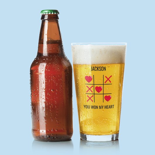 Valentijnse , je hebt mijn hartbier gewonnen glas
