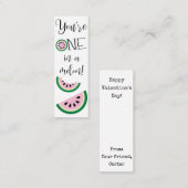 Valentijnse 'Jij bent een in een Melon'. Mini Blad Mini Visitekaartje (Voorkant / Achterkant)