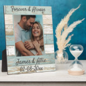 Valentijnse Jubilea voor altijd en altijd  Cadeaus Fotoplaat (Zijkant)