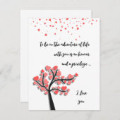 Valentijnse Kaart, avontuur van leven Feestdagenkaart (Voorkant / Achterkant)