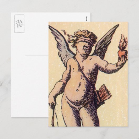 Valentijnse Kaart Cupido geblinddoekt, Tarot (Voorkant / Achterkant)