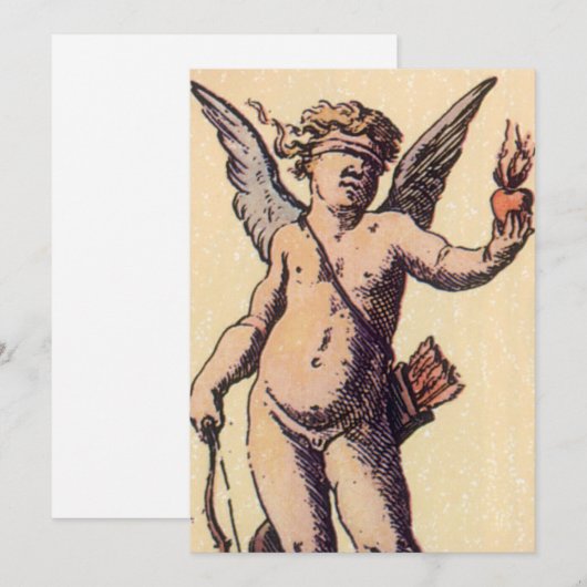 Valentijnse Kaart Cupido geblinddoekt,  Tarot (Voorkant / Achterkant)