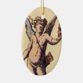 Valentijnse Kaart Cupido geblinddoekt,  Tarot Keramisch Ornament (Rechts)