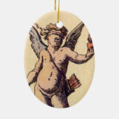 Valentijnse Kaart Cupido geblinddoekt,  Tarot Keramisch Ornament (Achterkant)