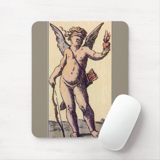 Valentijnse Kaart Cupido geblinddoekt,  Tarot Muismat (Met muis)