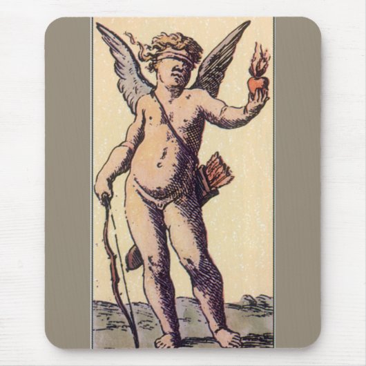 Valentijnse Kaart Cupido geblinddoekt,  Tarot Muismat (Voorkant)