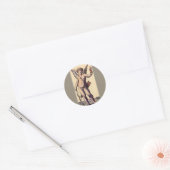 Valentijnse Kaart Cupido geblinddoekt, Tarot Ronde Sticker (Envelop)