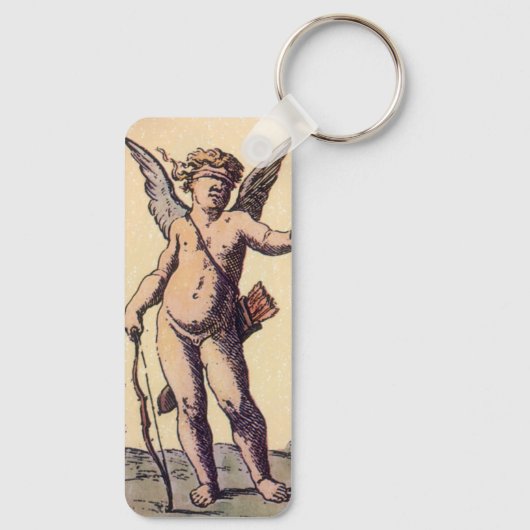 Valentijnse Kaart Cupido geblinddoekt,  Tarot Sleutelhanger (Achterkant)