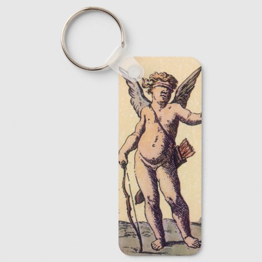 Valentijnse Kaart Cupido geblinddoekt,  Tarot Sleutelhanger (Voorkant)