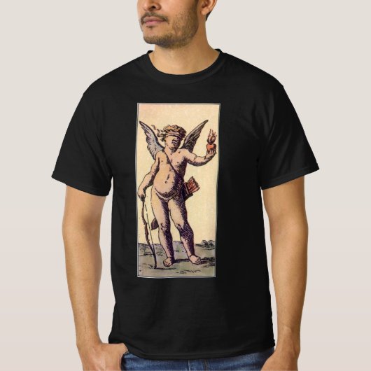 Valentijnse Kaart Cupido geblinddoekt,  Tarot T-shirt (Voorkant)