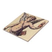 Valentijnse Kaart Cupido geblinddoekt,  Tarot Tegeltje (Zijkant)