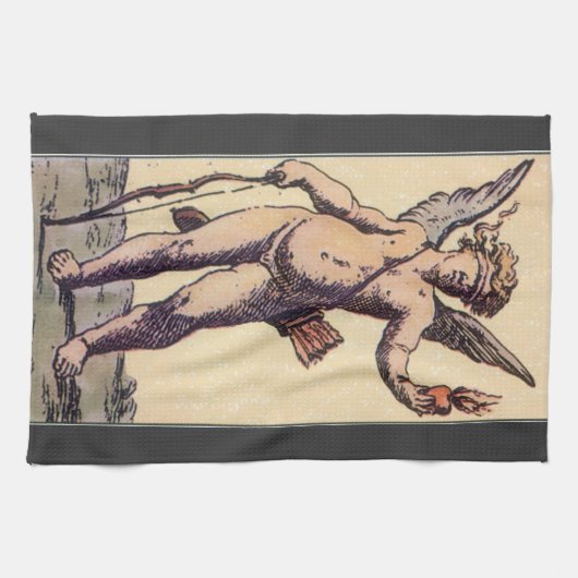 Valentijnse Kaart Cupido geblinddoekt,  Tarot Theedoek (Horizontaal)