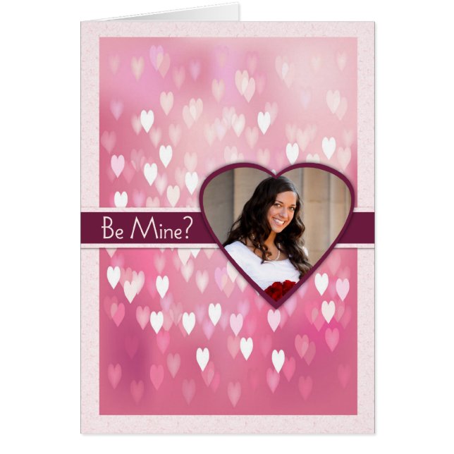 Valentijnse Kaart hartenfotokaart (Voorkant)
