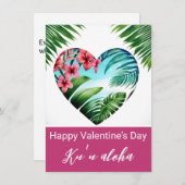 Valentijnse Kaart Hawaiian Unisex (Voorkant / Achterkant)