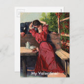 Valentijnse Kaart met een paar zoenen (Voorkant / Achterkant)