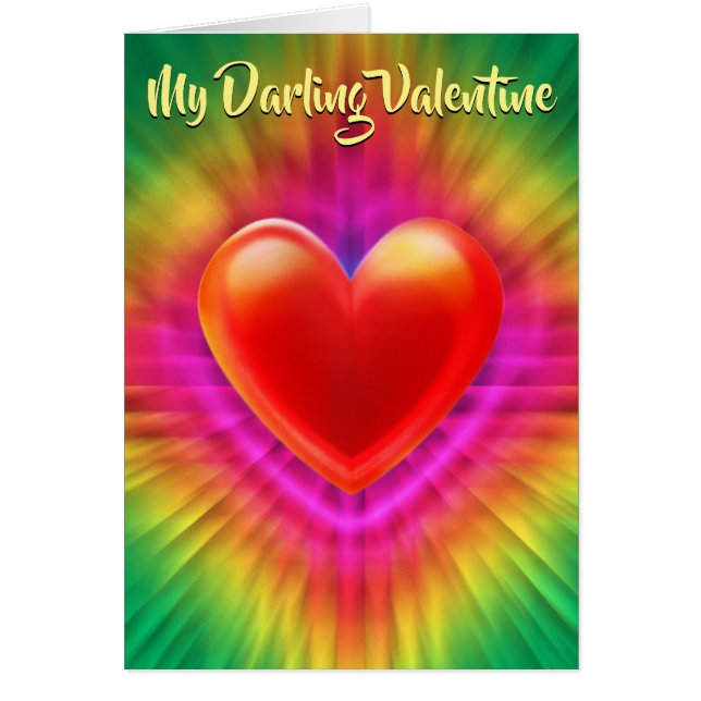 Valentijnse kaart psychedelische liefde hart ontwe (Voorkant)