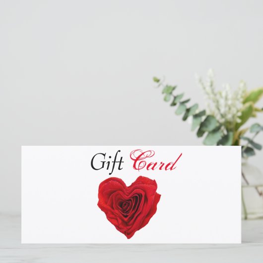 Valentijnse Kaart voor cadeautjes van rode rode ro (Staand voorkant)