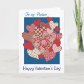 Valentijnse Kaart voor partner, hart, Rozen (Voorkant)