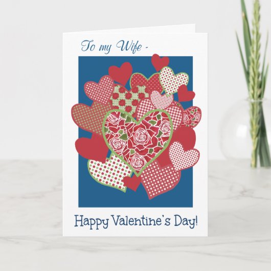 Valentijnse Kaart voor vrouw, hart, Roos (Voorkant)