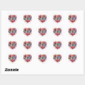 Valentijnse katten met hart sticker (Vel)