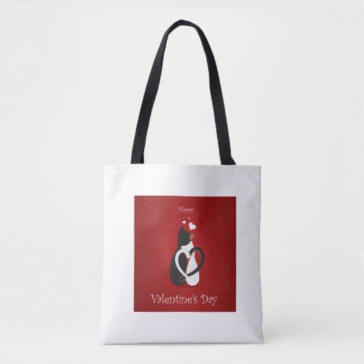 Valentijnse kattendeksels tote bag (Voorkant)
