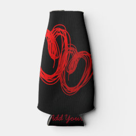 Valentijnse ketched Hearts BLK - Aanpassen Blikjeskoeler