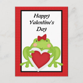 Valentijnse kikker vakantie begroeting briefkaart