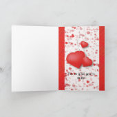 Valentijnse kikkers op Lily Pad gepersonaliseerde  Bedankkaart (Binnen)