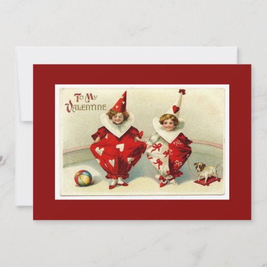 Valentijnse Kinderen Feestdagenkaart (Voorkant)