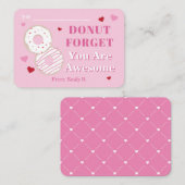 Valentijnse klaslokalen Donut Geweldige Notitiekaartje (Voorkant / Achterkant)