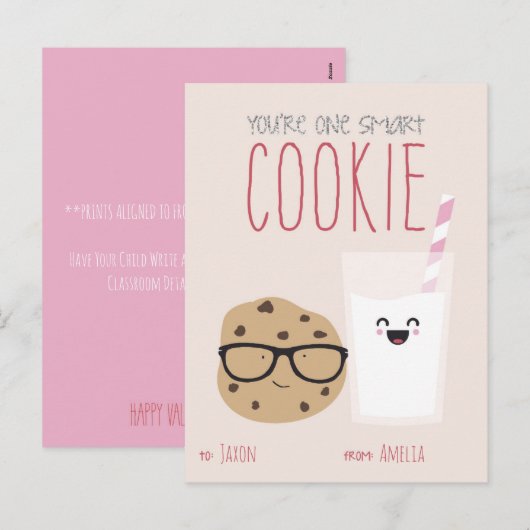 Valentijnse klaslokalen feestdagenkaart (Voorkant / Achterkant)