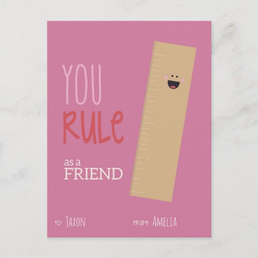 Valentijnse klaslokalen feestdagenkaart (Voorkant)