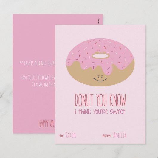 Valentijnse klaslokalen feestdagenkaart (Voorkant / Achterkant)