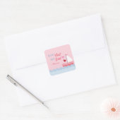 Valentijnse klaslokalen je drijft mijn boetsticker vierkante sticker (Envelop)