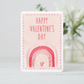 Valentijnse klaslokalen Kinder roze regenboogharte (Staand voorkant)