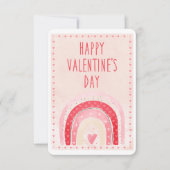 Valentijnse klaslokalen Kinder roze regenboogharte (Voorkant)