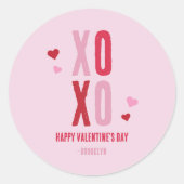 Valentijnse klaslokalen XOXO Simple Sticker (Voorkant)