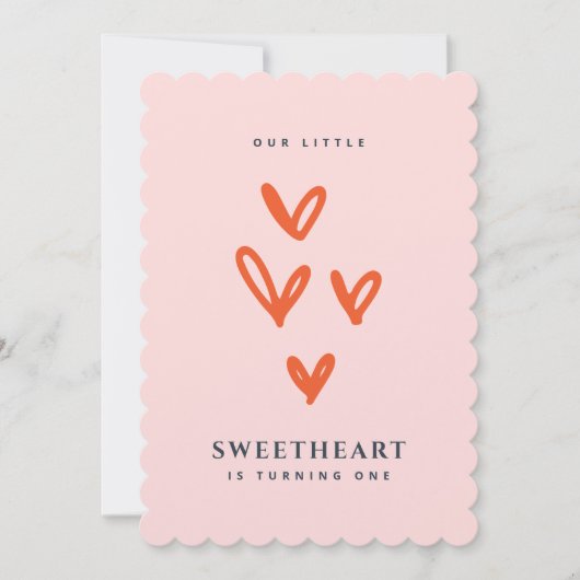 Valentijnse kleine liefhebber Eerste verjaardag Kaart (Voorkant)