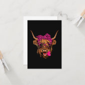 Valentijnse Koe in het hoogste land met hart Kaart (Voorkant / Achterkant in situ)