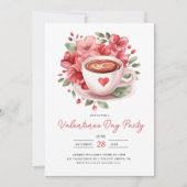 Valentijnse koffie Galentines Party Kaart (Voorkant)