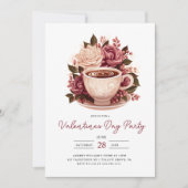Valentijnse koffie Galentines Party Kaart (Voorkant)