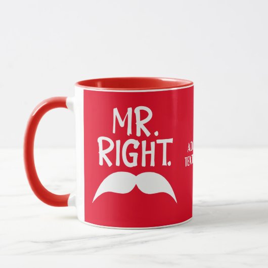 Valentijnse koppels meneer rechts paar matching mok (Links)