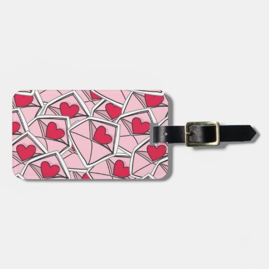 Valentijnse kunsten op enveloppen bagagelabel (Voorkant horizontaal)