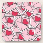 Valentijnse kunsten op enveloppen drankjes onderzetter (Voorkant)