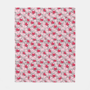 Valentijnse kunsten op enveloppen fleece deken