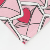 Valentijnse kunsten op enveloppen fleece deken (Hoek)